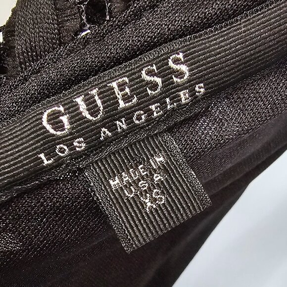 Vintage Guess Y2K Tank Crochet Stripes Goth Whimsigoth Fairy Grunge XS - Picture 9 of 11